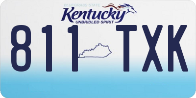 KY license plate 811TXK
