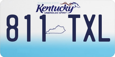 KY license plate 811TXL
