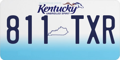 KY license plate 811TXR