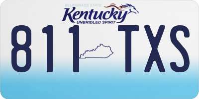 KY license plate 811TXS