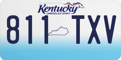 KY license plate 811TXV