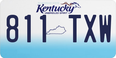 KY license plate 811TXW