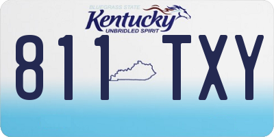 KY license plate 811TXY