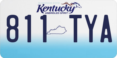 KY license plate 811TYA