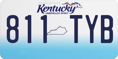 KY license plate 811TYB