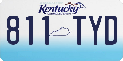 KY license plate 811TYD