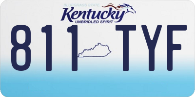KY license plate 811TYF
