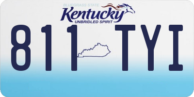 KY license plate 811TYI