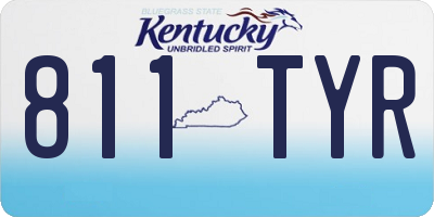 KY license plate 811TYR