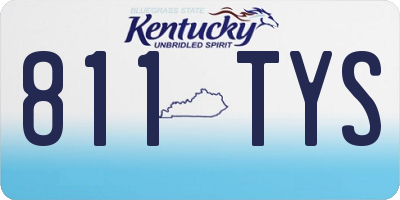 KY license plate 811TYS