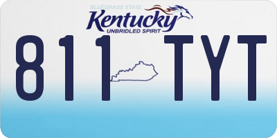 KY license plate 811TYT