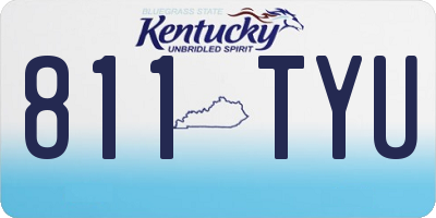 KY license plate 811TYU