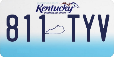 KY license plate 811TYV