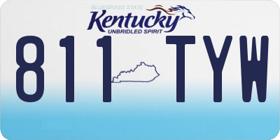 KY license plate 811TYW