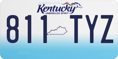 KY license plate 811TYZ