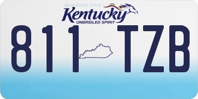 KY license plate 811TZB