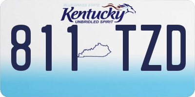 KY license plate 811TZD