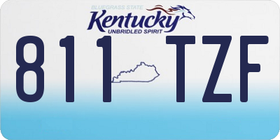 KY license plate 811TZF