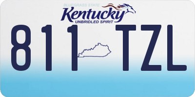 KY license plate 811TZL