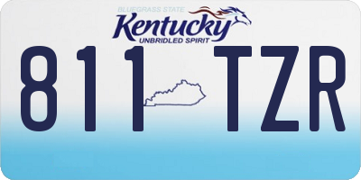 KY license plate 811TZR