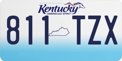 KY license plate 811TZX