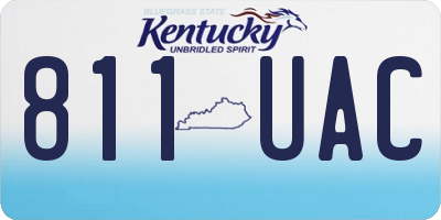 KY license plate 811UAC