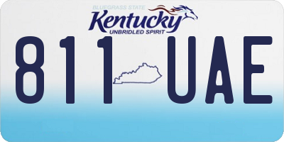 KY license plate 811UAE
