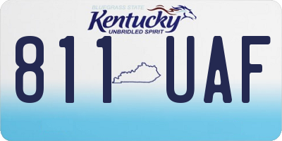 KY license plate 811UAF