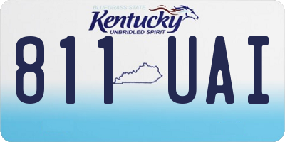 KY license plate 811UAI