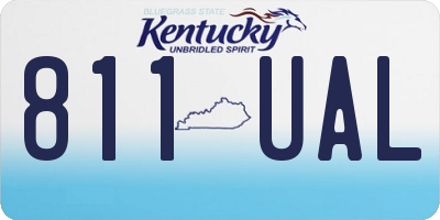 KY license plate 811UAL