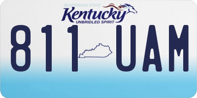 KY license plate 811UAM