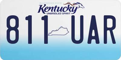 KY license plate 811UAR