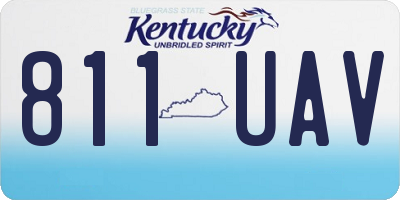 KY license plate 811UAV