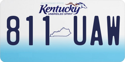 KY license plate 811UAW