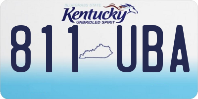 KY license plate 811UBA
