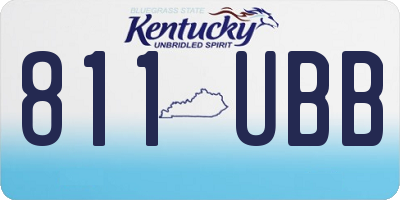KY license plate 811UBB