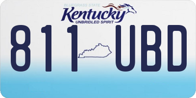 KY license plate 811UBD