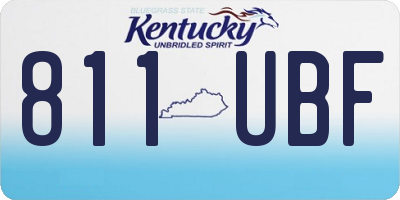 KY license plate 811UBF