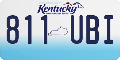 KY license plate 811UBI