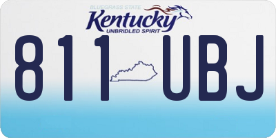 KY license plate 811UBJ