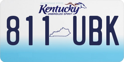 KY license plate 811UBK