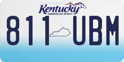 KY license plate 811UBM