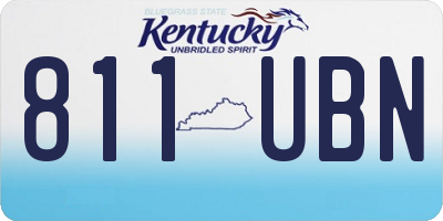 KY license plate 811UBN