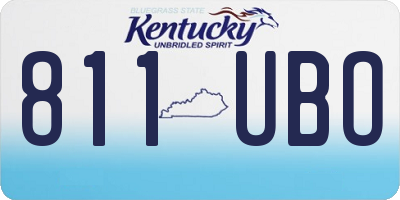 KY license plate 811UBO
