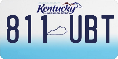 KY license plate 811UBT