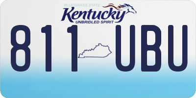KY license plate 811UBU