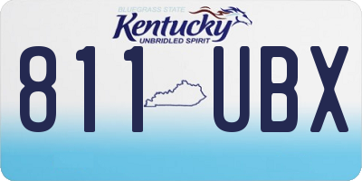 KY license plate 811UBX