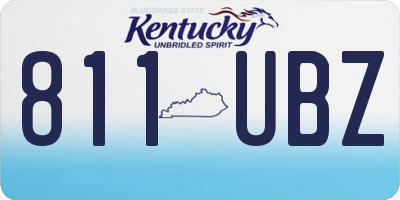 KY license plate 811UBZ