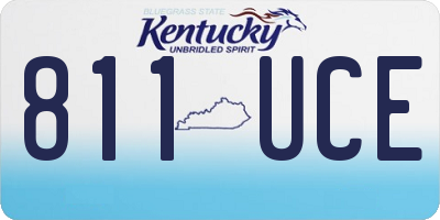 KY license plate 811UCE