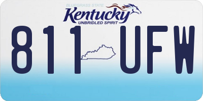 KY license plate 811UFW